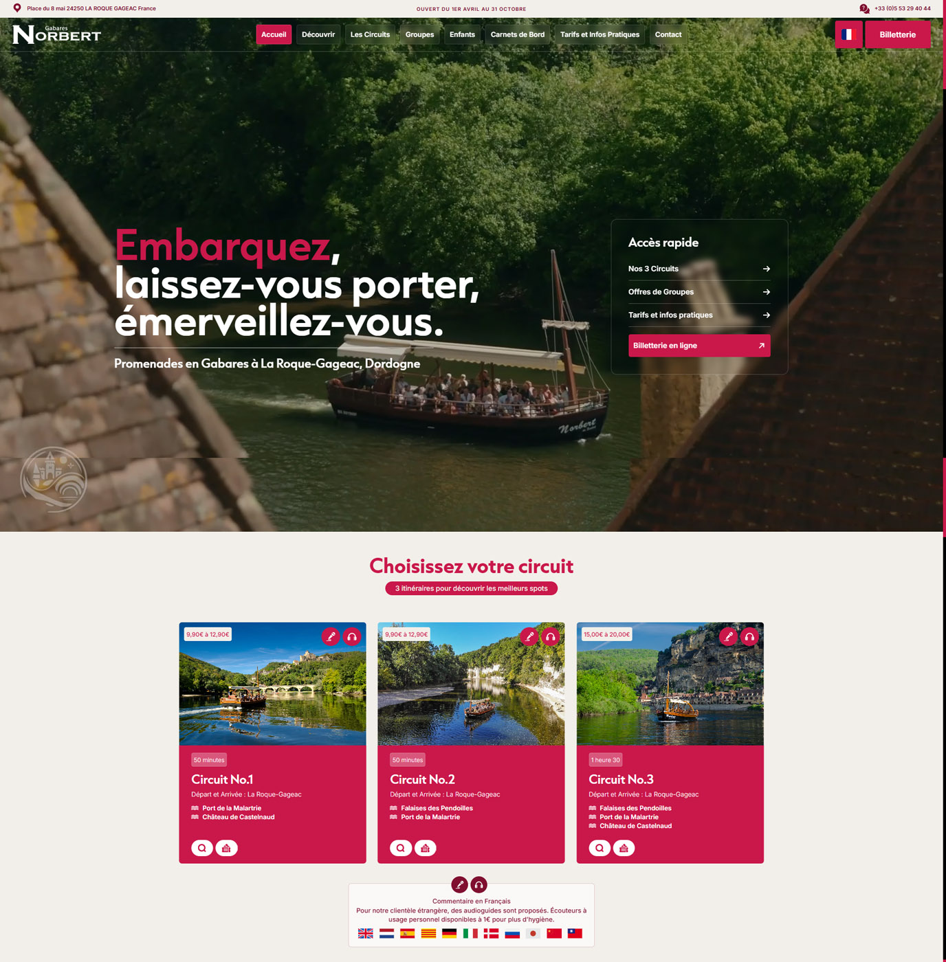 creation site internet gabares norbert roque gageac dordogne home