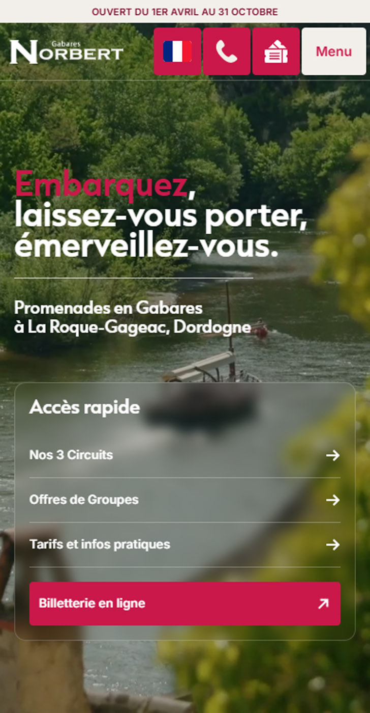 creation site internet gabares norbert roque gageac dordogne mobile 1