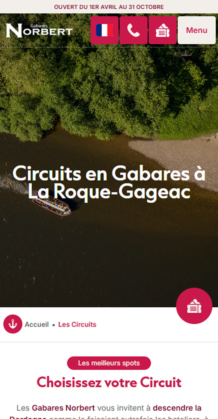 creation site internet gabares norbert roque gageac dordogne mobile 5