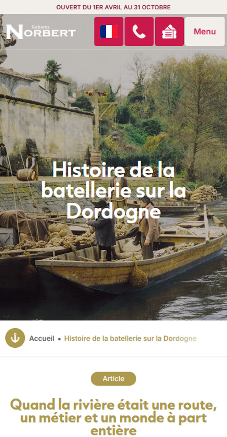 creation site internet gabares norbert roque gageac dordogne mobile 7