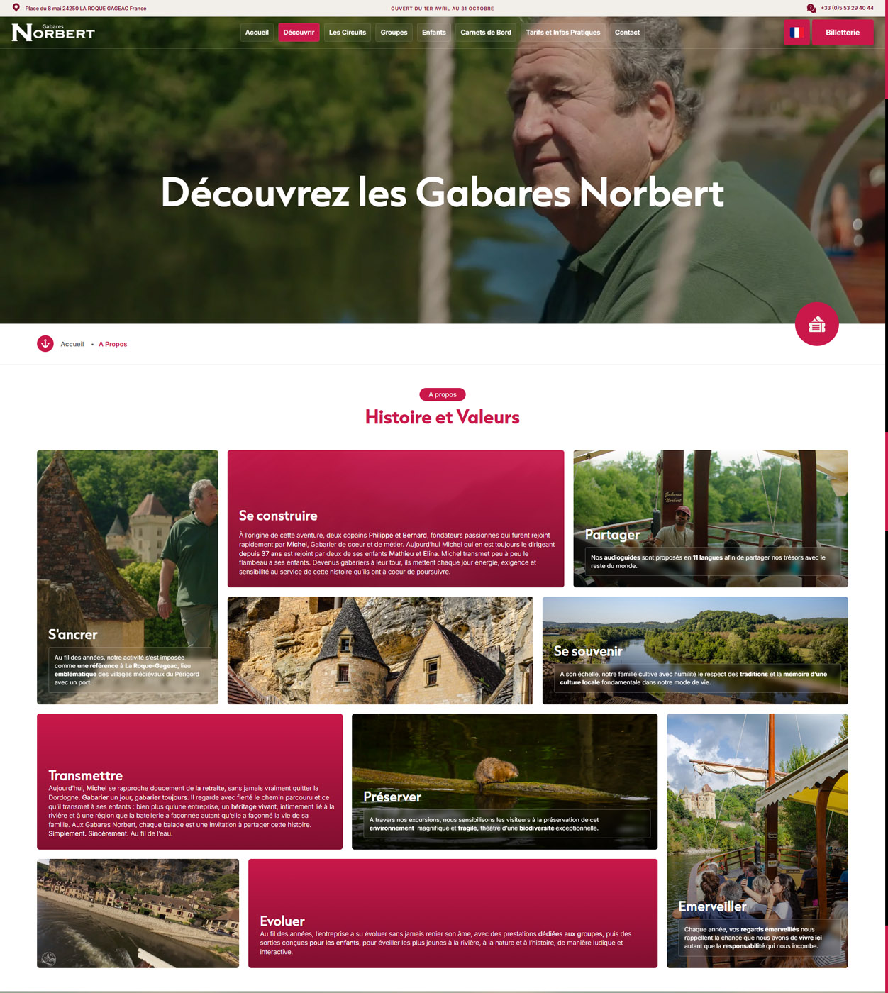 creation site internet gabares norbert roque gageac dordogne page 2