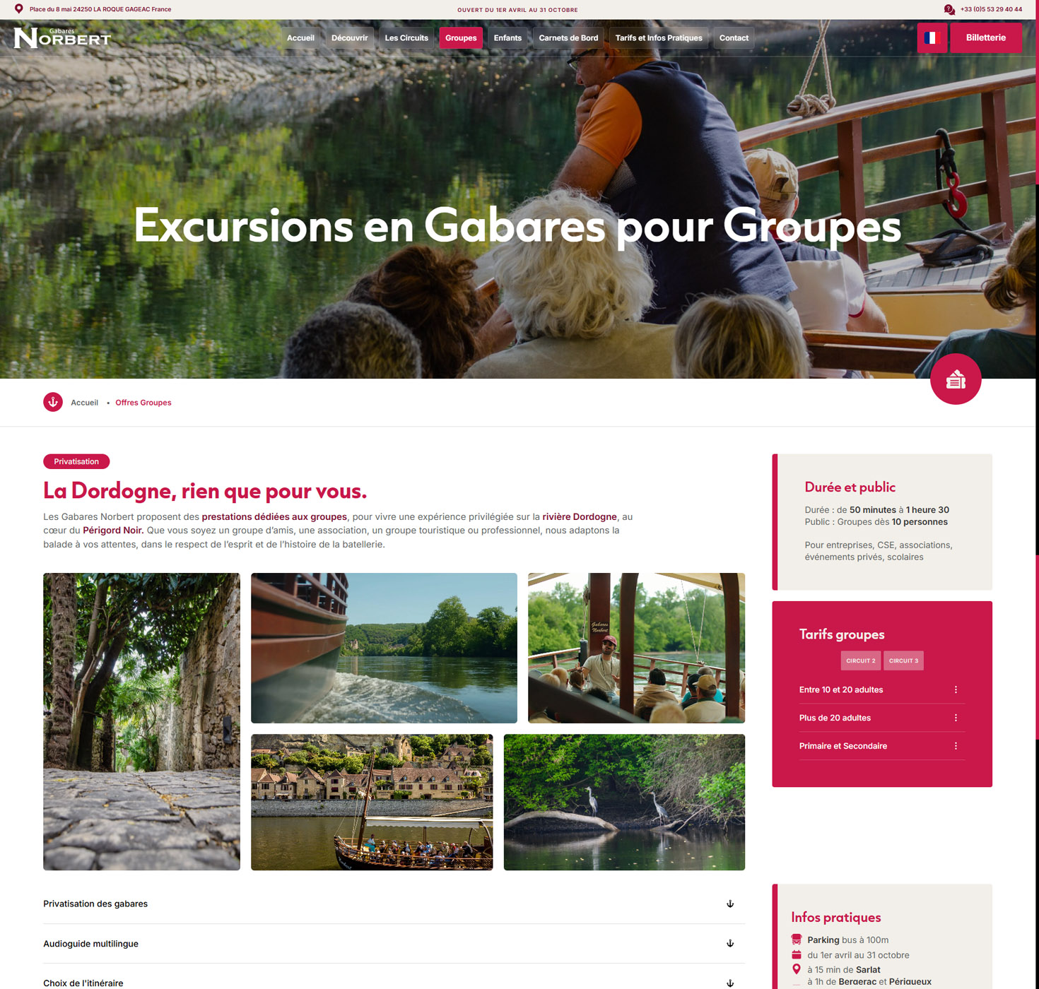 creation site internet gabares norbert roque gageac dordogne page 4