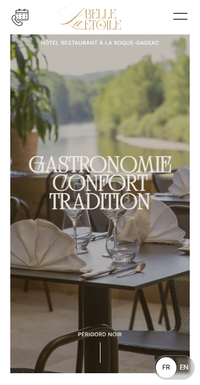 creation site internet restaurant dordogne belle etoile mobile 1