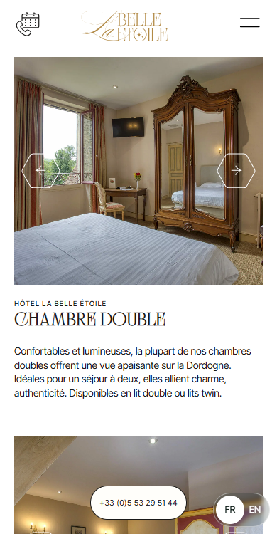 creation site internet restaurant dordogne belle etoile mobile 5