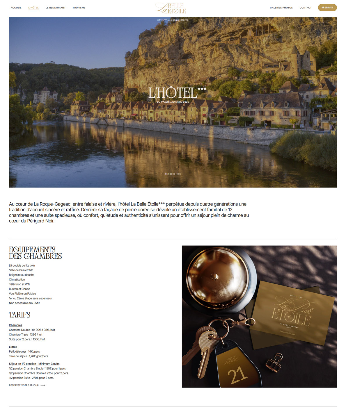 creation site internet restaurant dordogne belle etoile page 2