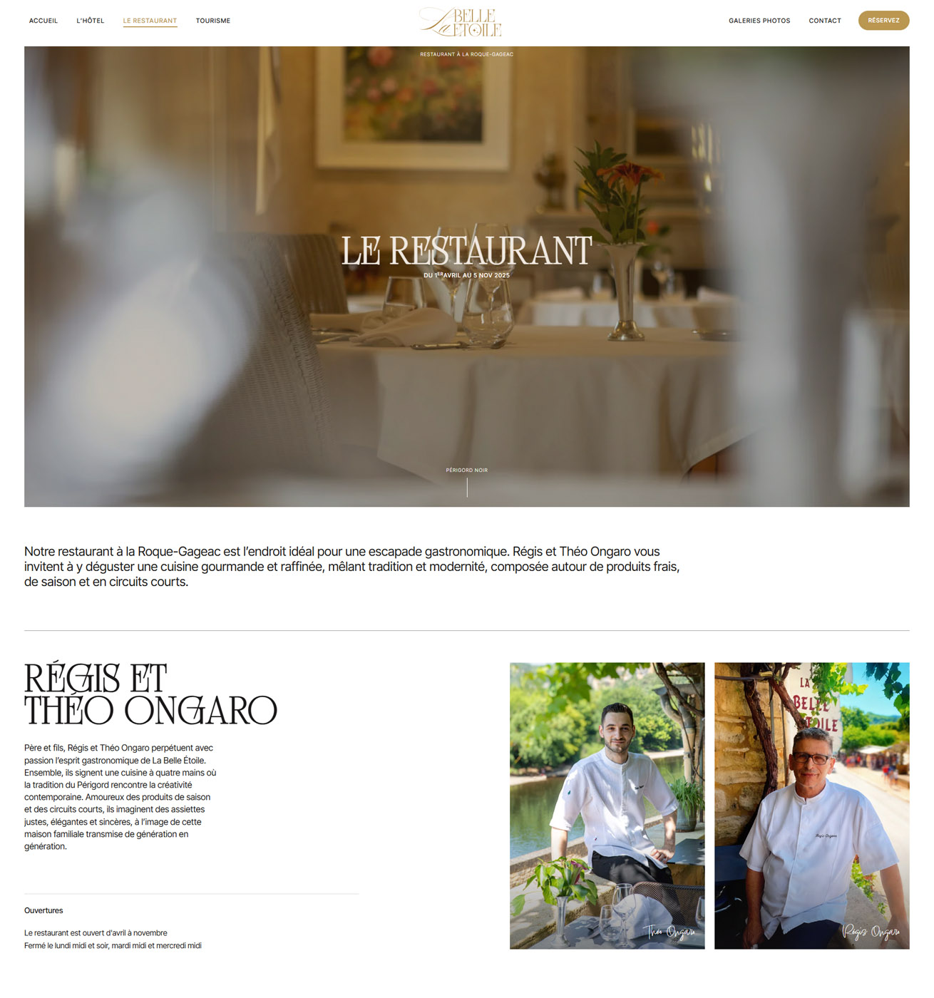 creation site internet restaurant dordogne belle etoile page 4