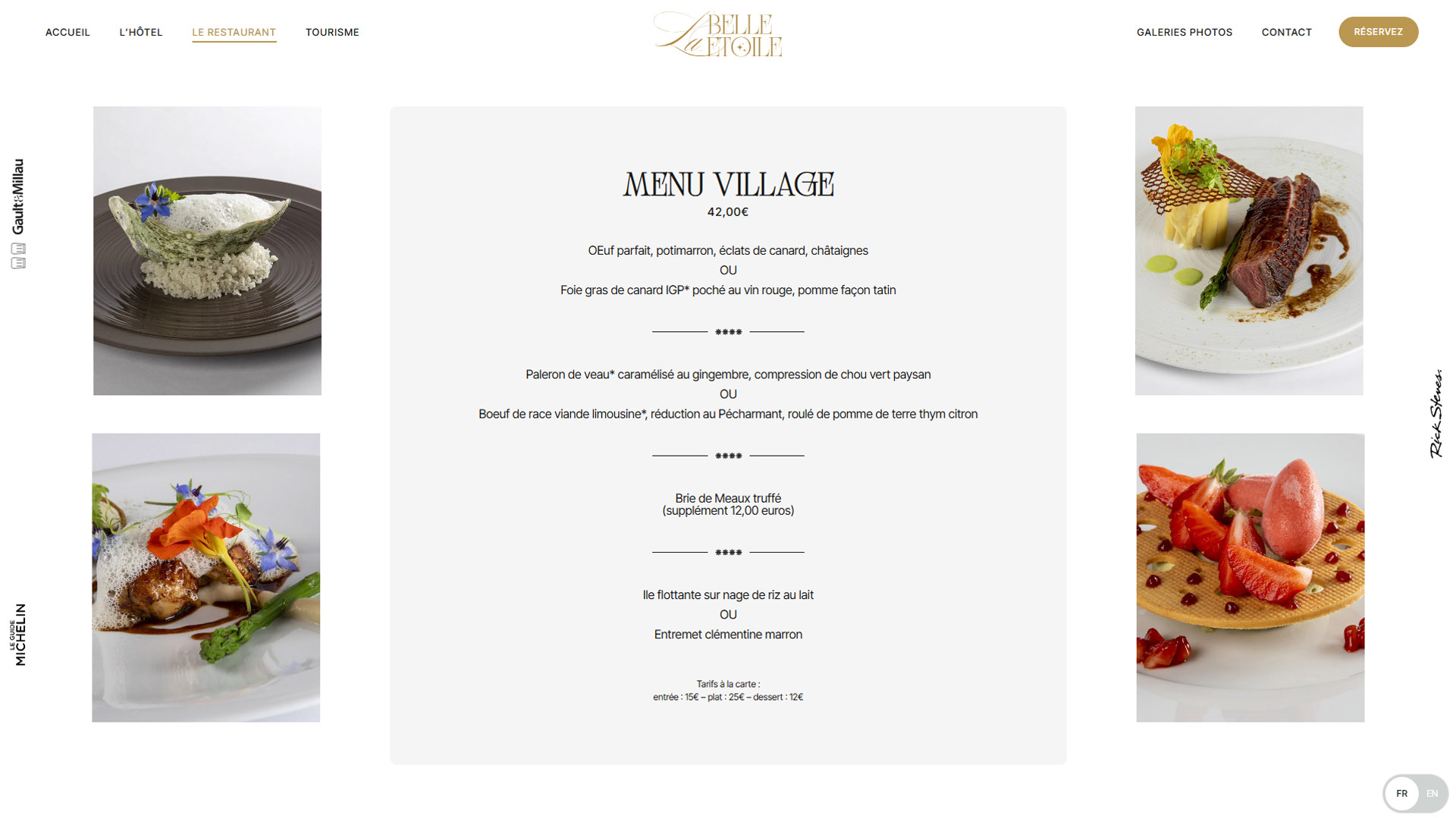 creation site internet restaurant dordogne belle etoile page 5