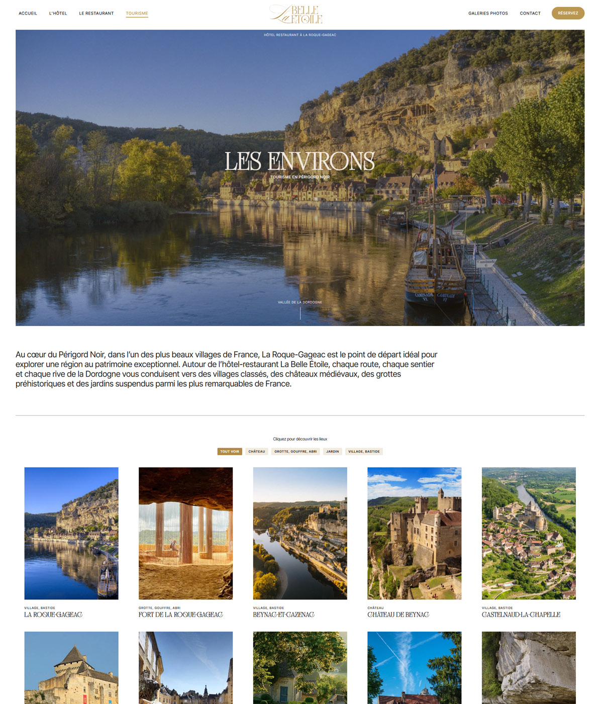 creation site internet restaurant dordogne belle etoile page 6
