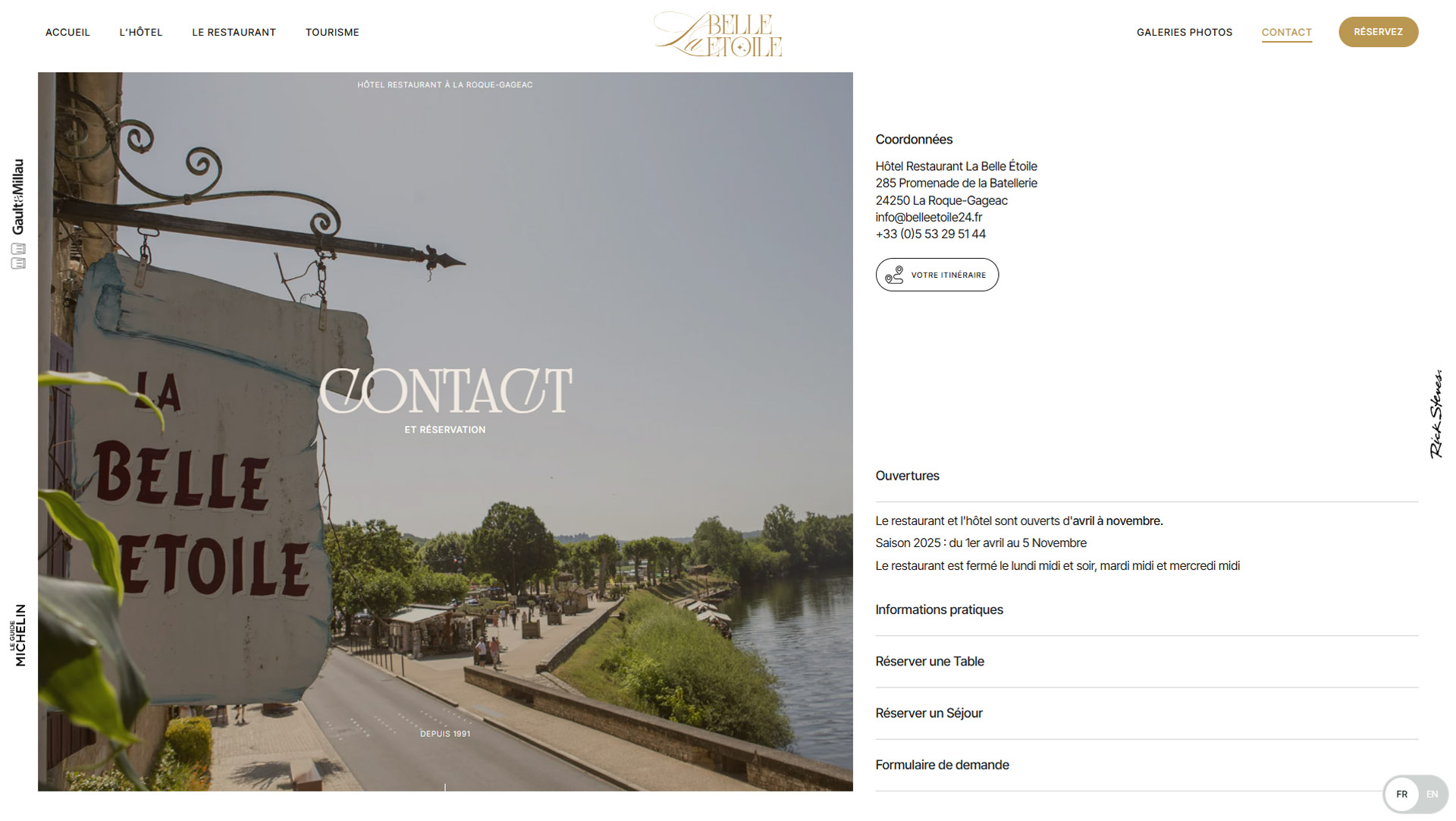 creation site internet restaurant dordogne belle etoile page 8