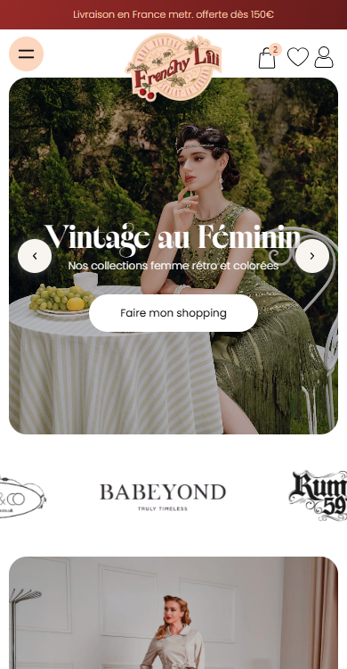 Réalisation ALIOKI pour Frenchy Lili, boutique de mode vintage à Sarlat — visuel 4