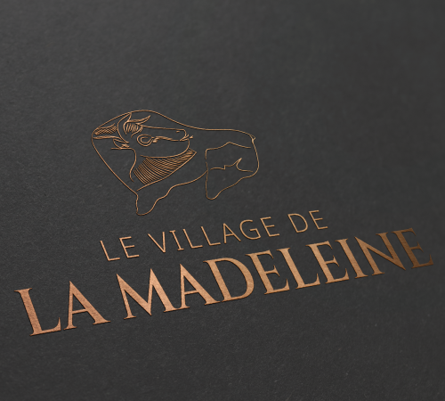 alioki agence communication sarlat dordogne creation logo identite village de la madeleine logo